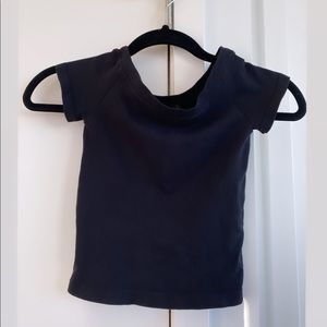 Bebe women black crop top- size small
